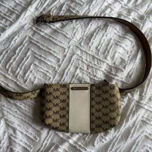 Michael Kors Tan and Cream MK Belt Bag Size S/M